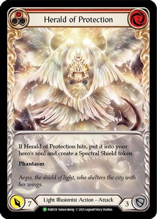 Herald of Protection (Red) - FAB029 (FAB029) - Flesh and Blood: Promo Cards Rainbow Foil