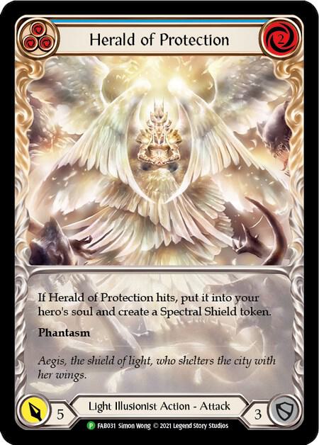 Herald of Protection (Blue) Rainbow Foil Promo