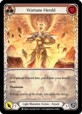 Wartune Herald (Red) (Extended Art) - FAB035 (FAB035) - Flesh and Blood: Promo Cards Rainbow Foil
