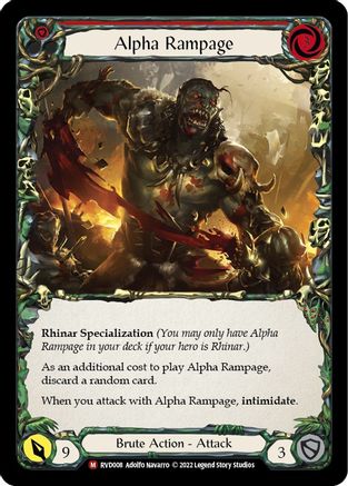 Alpha Rampage (RVD008) - Classic Battles: Rhinar vs Dorinthea