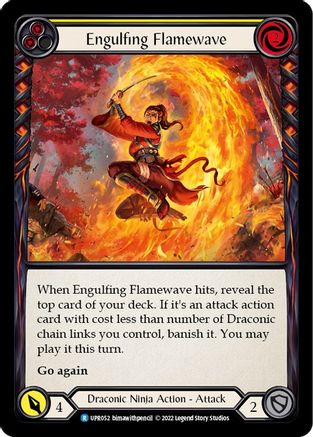 Engulfing Flamewave (Yellow) (UPR052) - Uprising Rainbow Foil
