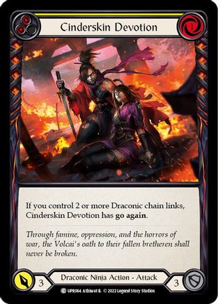 Cinderskin Devotion (Yellow) (UPR064) - Uprising Rainbow Foil