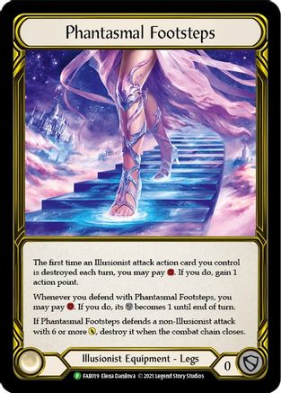 Phantasmal Footsteps (Golden) - FAB019 (FAB019) - Flesh and Blood: Promo Cards Cold Foil