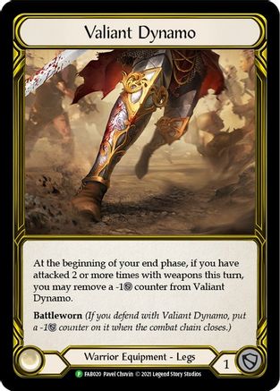 Valiant Dynamo (Golden) - FAB020 (FAB020) - Flesh and Blood: Promo Cards Cold Foil