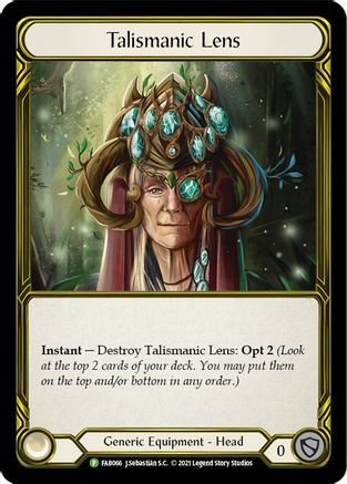 Talismanic Lens (Golden) - FAB066 (FAB066) - Flesh and Blood: Promo Cards Cold Foil