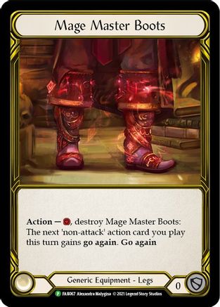 Mage Master Boots (Golden) - FAB067 (FAB067) - Flesh and Blood: Promo Cards Cold Foil