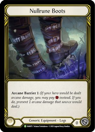 Nullrune Boots (Golden) - FAB071 (FAB071) - Flesh and Blood: Promo Cards Cold Foil