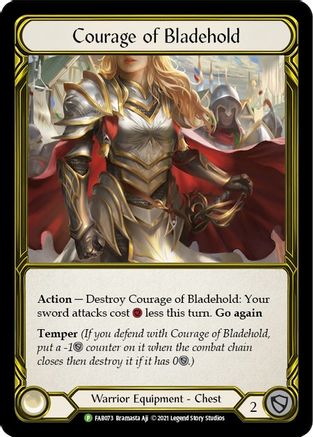 Courage of Bladehold (Golden) - FAB073 (FAB073) - Flesh and Blood: Promo Cards Cold Foil