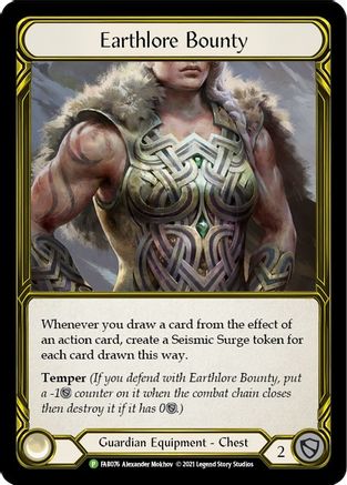 Earthlore Bounty (Golden) - FAB076 (FAB076) - Flesh and Blood: Promo Cards Cold Foil