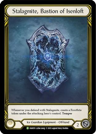 Stalagmite, Bastion of Isenloft (Golden) - FAB078 (FAB078) - Flesh and Blood: Promo Cards Cold Foil