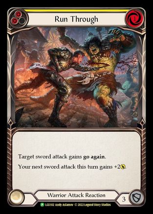 Run Through - LGS102 (LGS102) - Flesh and Blood: Promo Cards Rainbow Foil