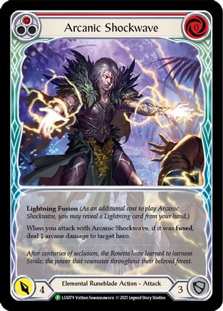 Arcanic Shockwave (Red) (Extended Art) - LGS079 (LGS079) - Flesh and Blood: Promo Cards Rainbow Foil