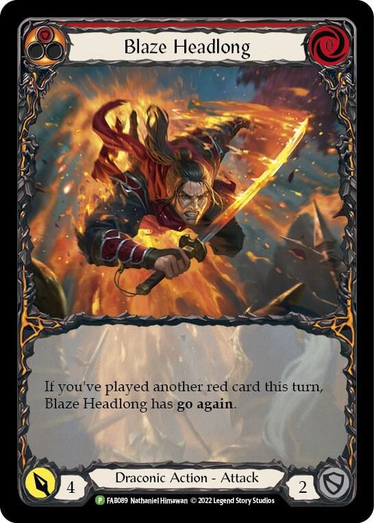 Blaze Headlong Rainbow Foil Promo