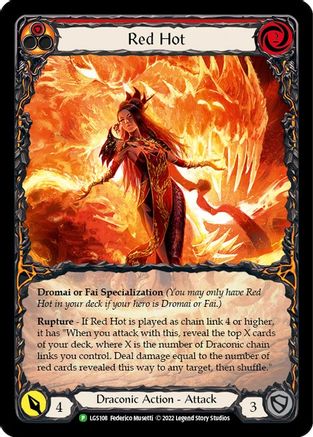 Red Hot - LGS108 (LGS108) - Flesh and Blood: Promo Cards Rainbow Foil