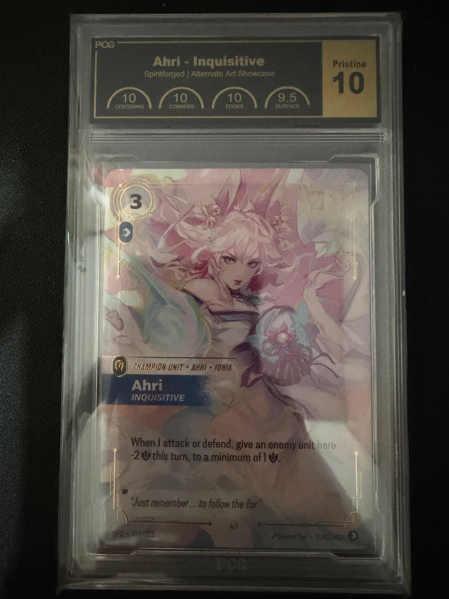 Ahri Inquisitive Overnumber Pristine 10 PCG