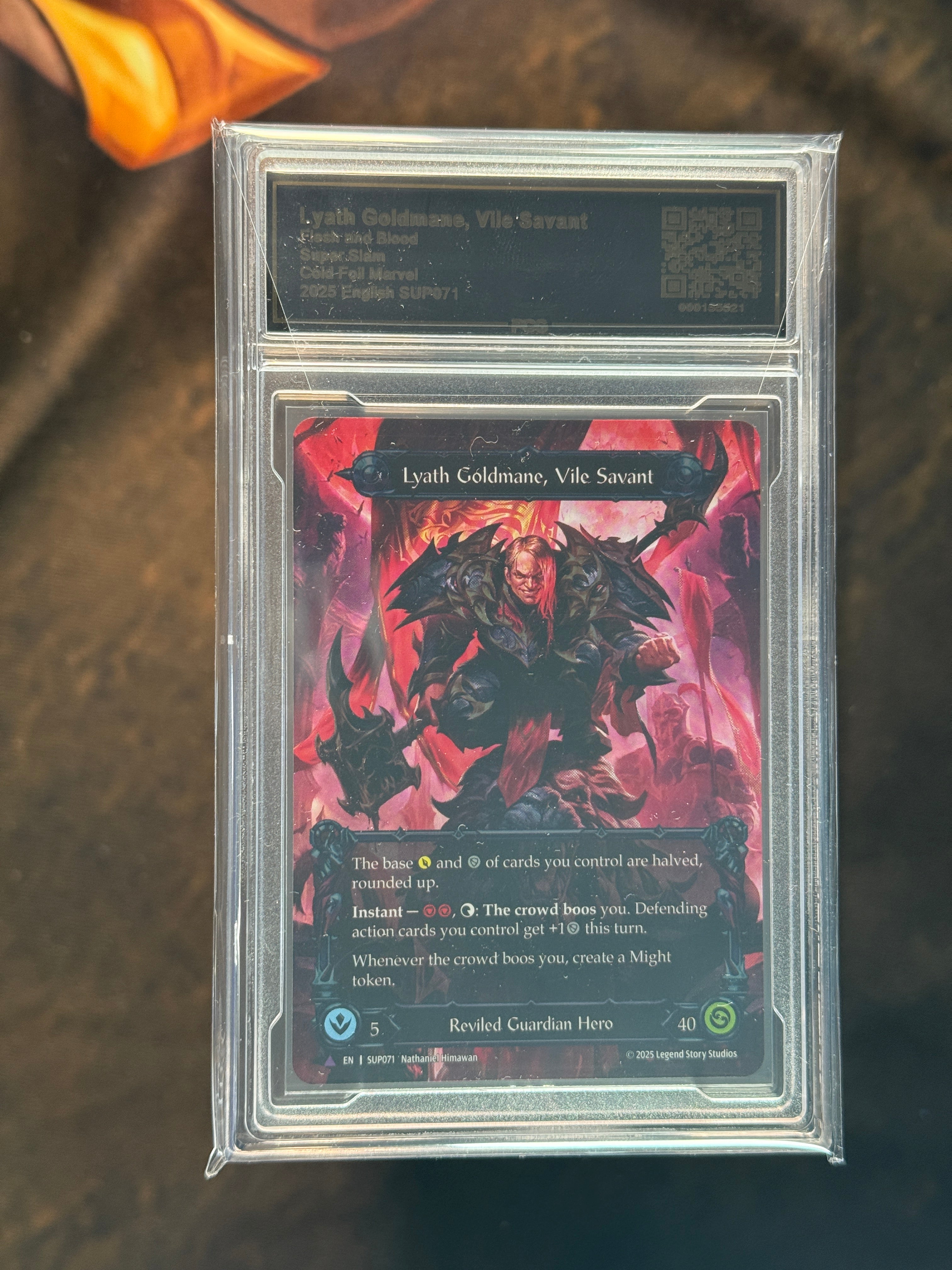 Lyath, Goldmane Vile Savant CF Marvel Pristine 10 PCG – Fluke & Box