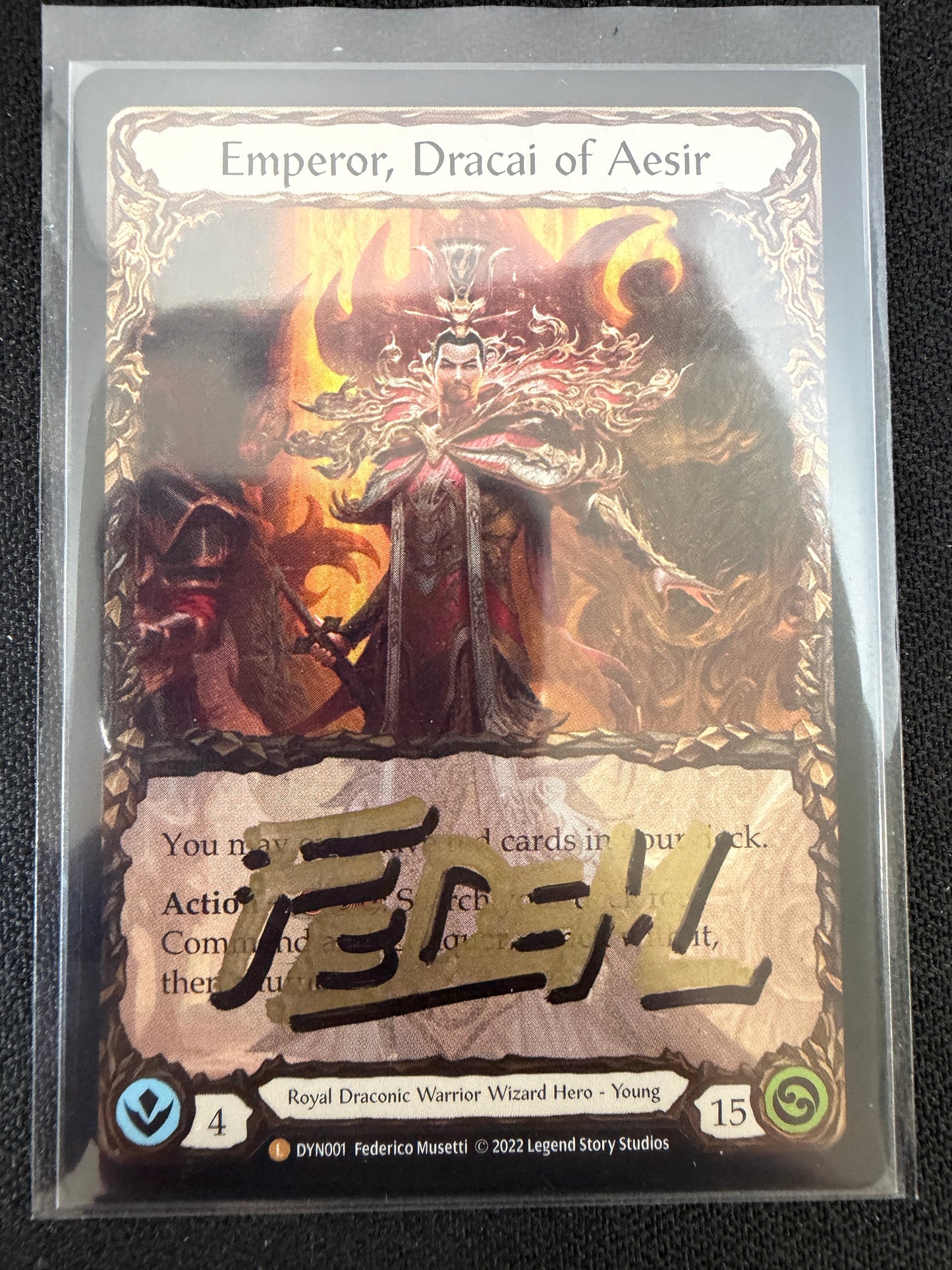 Emperor, Dracai of Aesir Cold Foil (SIGNED BY ARTIST)