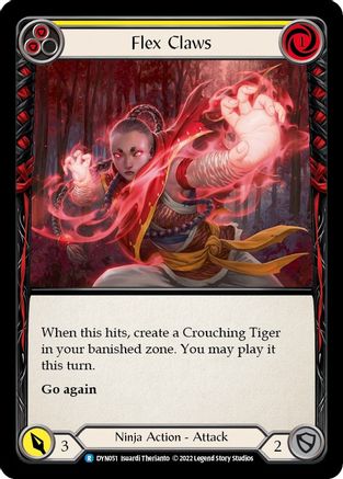 Flex Claws (Yellow) (DYN051) - Dynasty Rainbow Foil