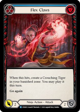 Flex Claws (Blue) (DYN052) - Dynasty Rainbow Foil