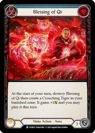 Blessing of Qi (Blue) (DYN055) - Dynasty Rainbow Foil