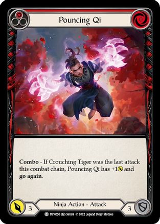 Pouncing Qi (Red) (DYN056) - Dynasty Rainbow Foil
