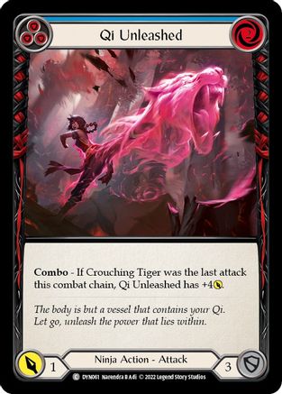 Qi Unleashed (Blue) (DYN061) - Dynasty Rainbow Foil