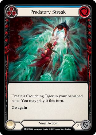 Predatory Streak (Blue) (DYN064) - Dynasty Rainbow Foil