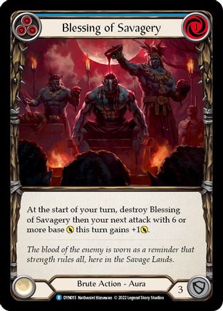Blessing of Savagery (Blue) (DYN015) - Dynasty Rainbow Foil