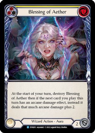 Blessing of Aether (Yellow) (DYN201) - Dynasty Rainbow Foil