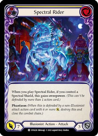 Spectral Rider (Yellow) (DYN228) - Dynasty Rainbow Foil