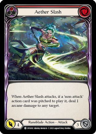 Aether Slash (Red) (DYN182) - Dynasty Rainbow Foil