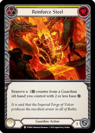 Reinforce Steel (Yellow) (DYN040) - Dynasty Rainbow Foil