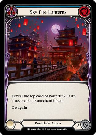 Sky Fire Lanterns (Blue) (DYN190) - Dynasty