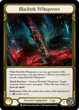 Blacktek Whisperers (Golden) - FAB110 (FAB110) - Flesh and Blood: Promo Cards Cold Foil