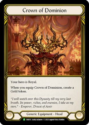Crown of Dominion (Golden) - FAB111 (FAB111) - Flesh and Blood: Promo Cards Cold Foil