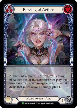 Blessing of Aether (Blue) - LGS118 (LGS118) - Flesh and Blood: Promo Cards Rainbow Foil