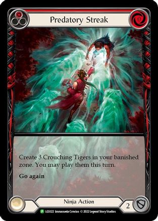 Predatory Streak (Red) - LGS122 (LGS122) - Flesh and Blood: Promo Cards Rainbow Foil