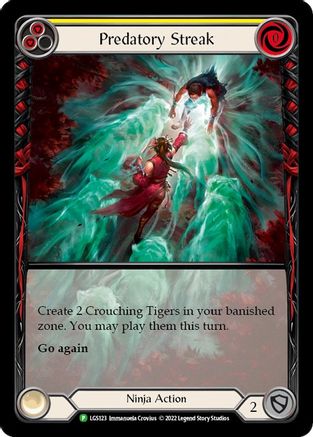 Predatory Streak (Yellow) - LGS123 (LGS123) - Flesh and Blood: Promo Cards Rainbow Foil