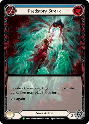 Predatory Streak (Blue) - LGS124 (LGS124) - Flesh and Blood: Promo Cards Rainbow Foil
