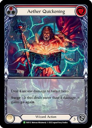 Aether Quickening (Red) - FAB112 (FAB112) - Flesh and Blood: Promo Cards Rainbow Foil