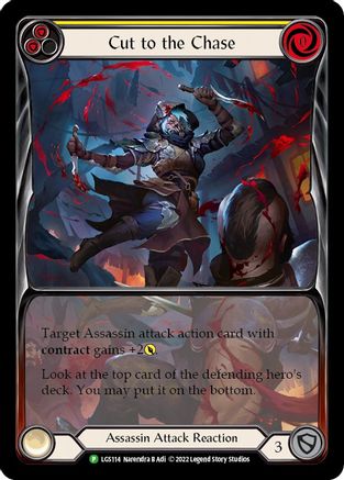 Cut to the Chase (Yellow) - LGS114 (LGS114) - Flesh and Blood: Promo Cards Rainbow Foil