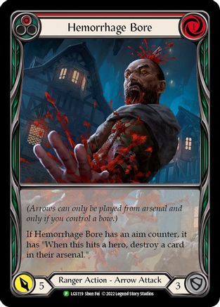 Hemorrhage Bore (Red) - LGS119 (LGS119) - Flesh and Blood: Promo Cards Rainbow Foil