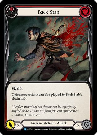 Back Stab (Red) (OUT015) - Outsiders Rainbow Foil