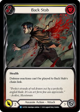 Back Stab (Yellow) (OUT016) - Outsiders Rainbow Foil