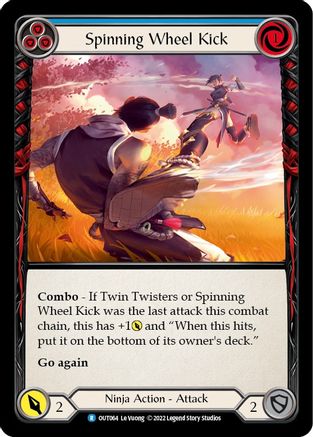 Spinning Wheel Kick (Blue) (OUT064) - Outsiders Rainbow Foil