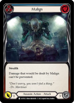 Malign (Blue) (OUT032) - Outsiders Rainbow Foil