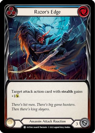 Razor's Edge (Blue) (OUT044) - Outsiders Rainbow Foil