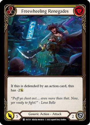 Freewheeling Renegades (Yellow) (OUT211) - Outsiders Rainbow Foil