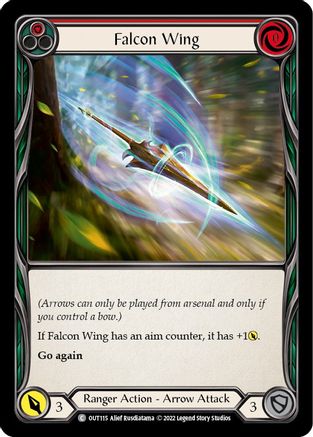 Falcon Wing (Red) (OUT115) - Outsiders Rainbow Foil