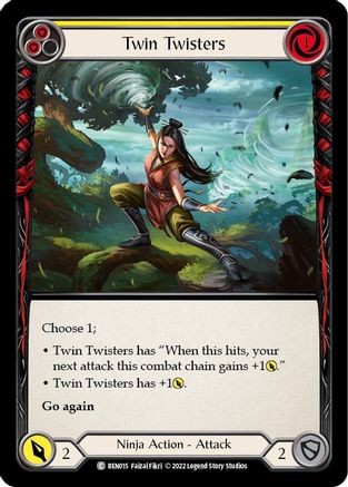 Twin Twisters (Yellow) (BEN015) - Blitz Deck: Outsiders - Benji